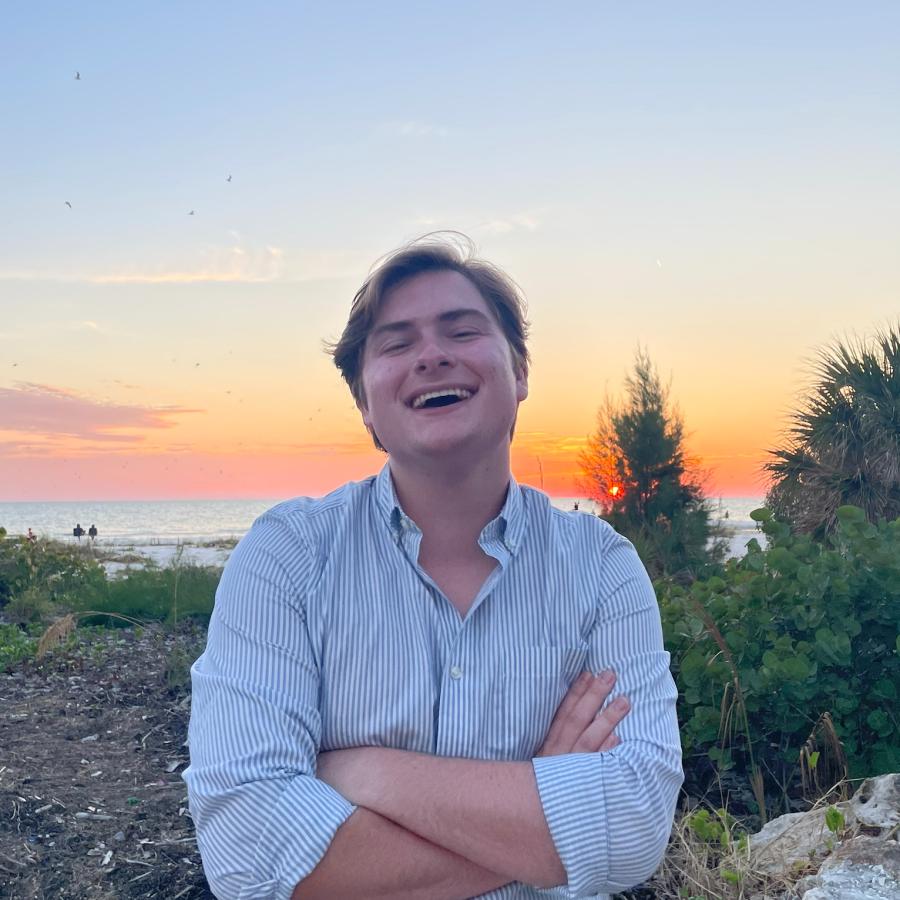 Cade with sunset